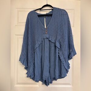 Free People boho lacey romper size M